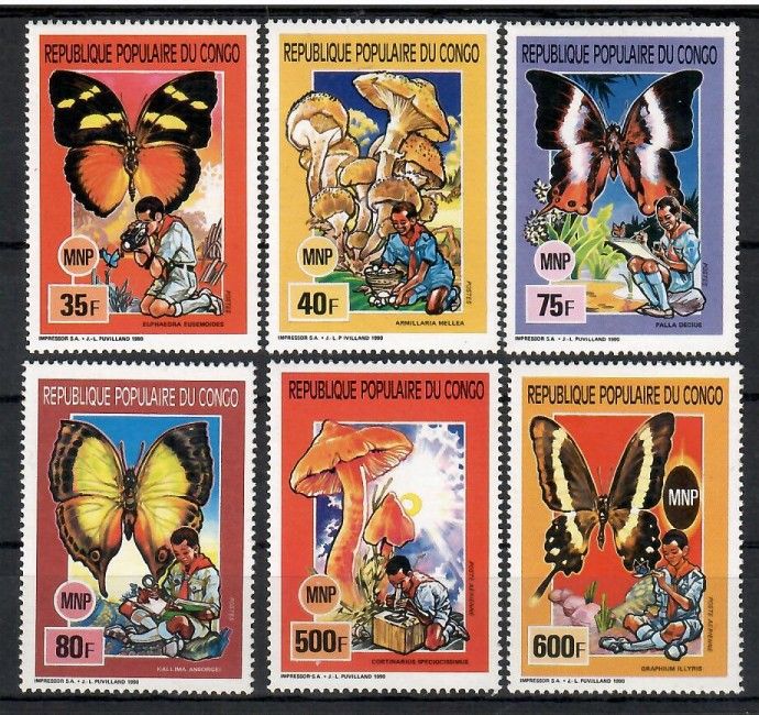 Znaczek Kongo 1991 Mi 1242-1247 Czyste **
