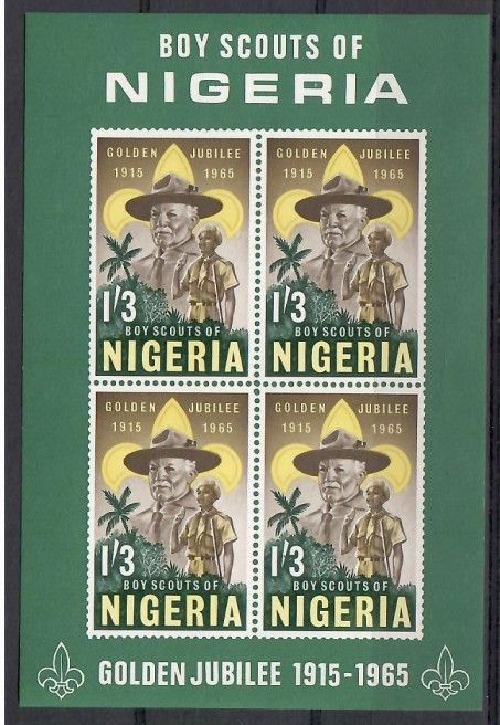 Znaczek Nigeria 1965 Mi bl 5 Z podlepką *