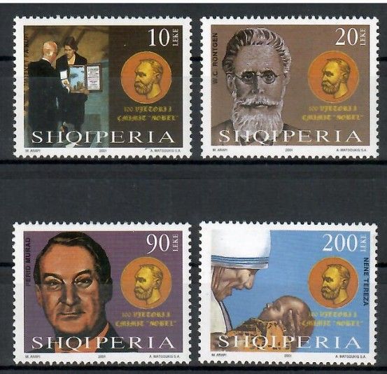 Znaczek Albania 2001 Mi 2842-2845 Czyste **