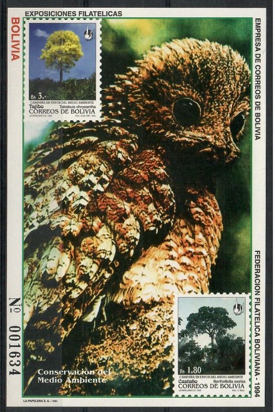 Znaczek Boliwia 1994 Mi bl 213 Czyste **