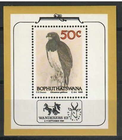 Znaczek Bophuthatswana 1989 Mi bl 4 Czyste **