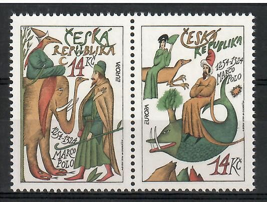 Znaczek Czechy 1994 Mi 36-37 Czyste **