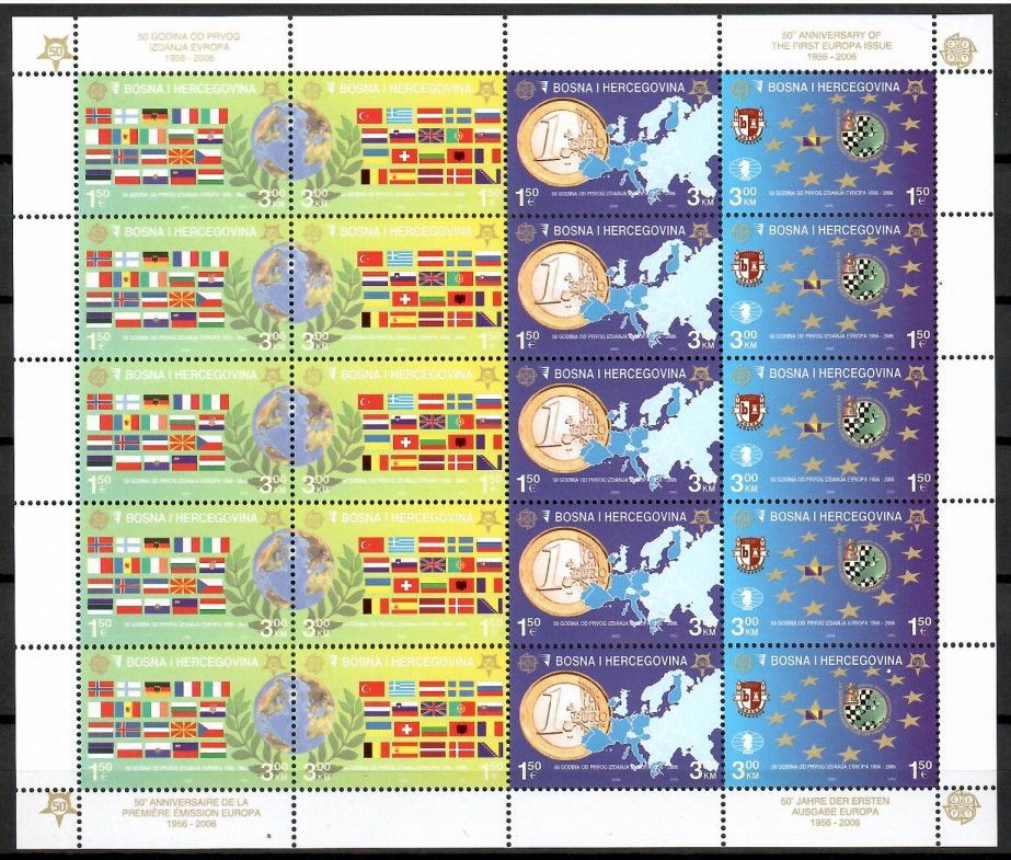 Znaczek Bośnia i Hercegowina 2005 Mi ark 419-422 Czyste **