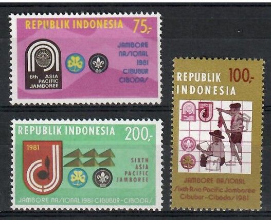 Znaczek Indonezja 1981 Mi 1000-1002 Czyste **