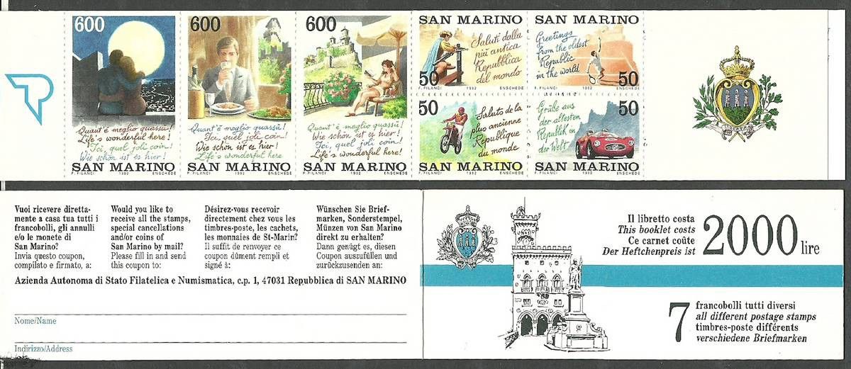 Znaczek San Marino 1992 Mi mh 3 Czyste **