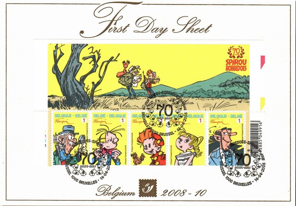 Znaczek Belgia 2008 Mi bl 129 FDC