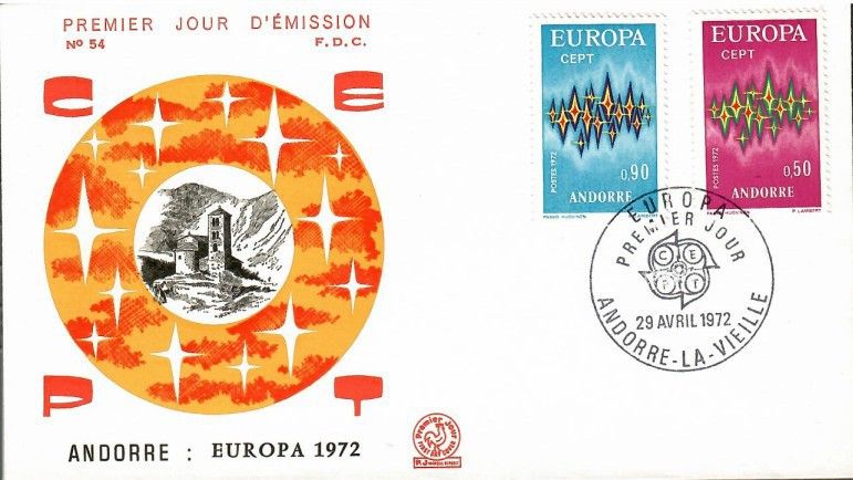 Znaczek Andora (francuska) 1972 Mi 238-239 FDC