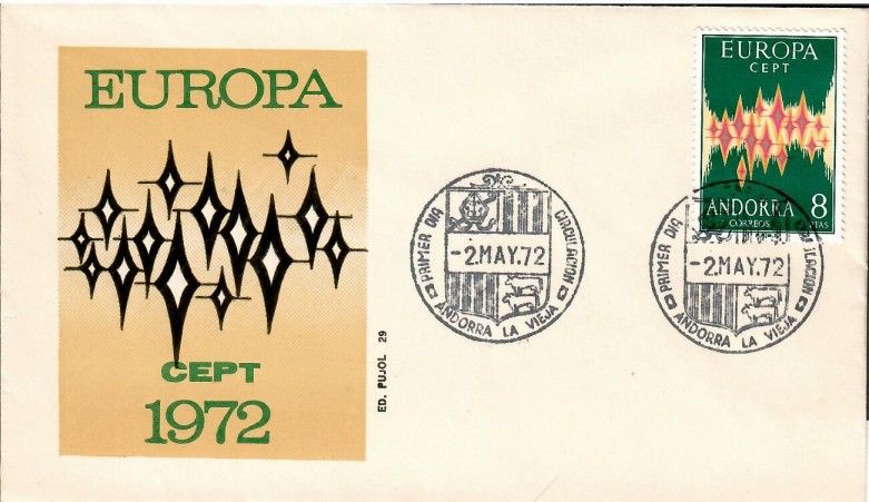 Znaczek Andora (hiszpańska) 1972 Mi 71 FDC