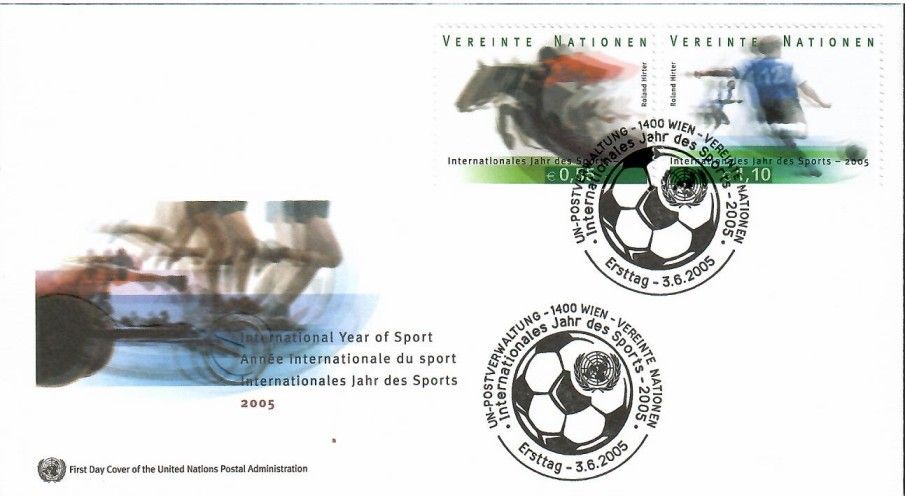 Znaczek Narody Zjednoczone Wiedeń 2005 Mi 441-442 FDC