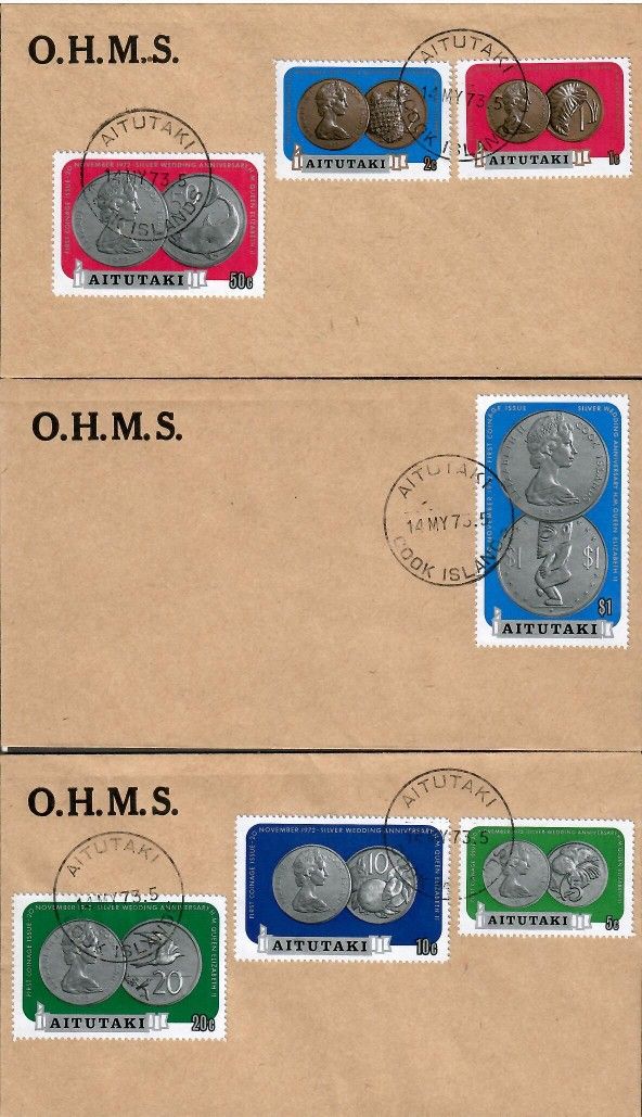 Znaczek Aitutaki 1973 Mi 69-75 FDC