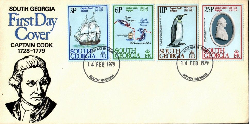 Znaczek Georgia Południowa i Sandwich Południowy 1979 Mi 74-77 FDC