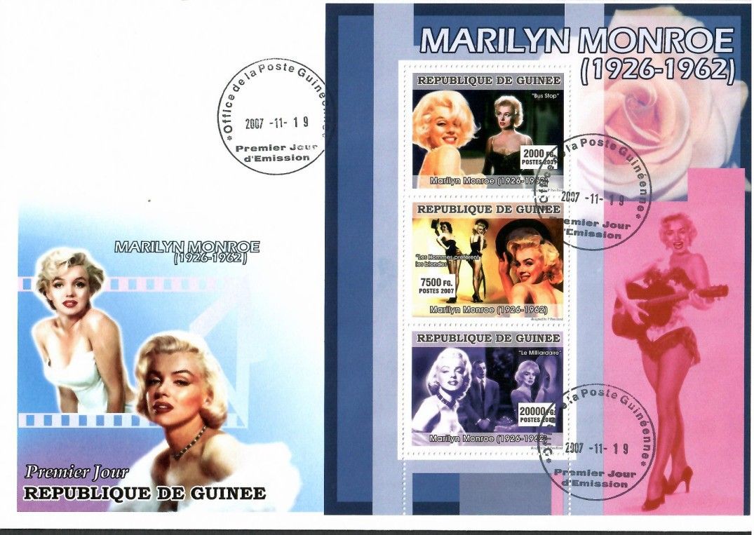 Znaczek Gwinea 2007 Mi ark 4968-4970 FDC