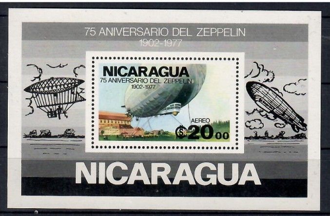 Znaczek Nikaragua 1977 Mi bl 100 Czyste **