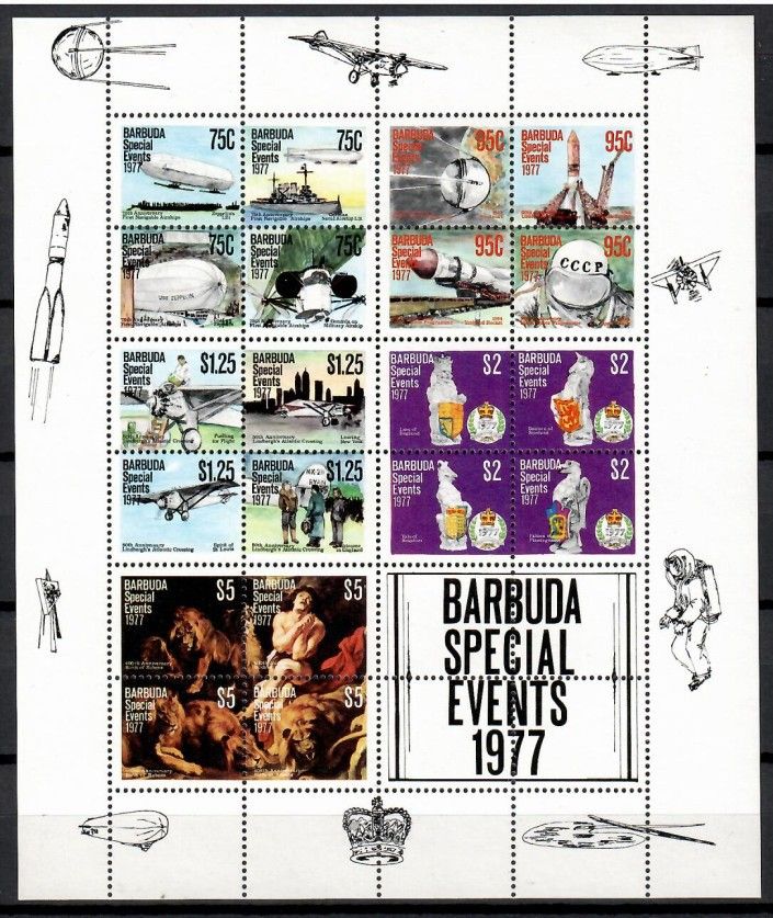 Znaczek Barbuda 1977 Mi bl 29 Czyste **