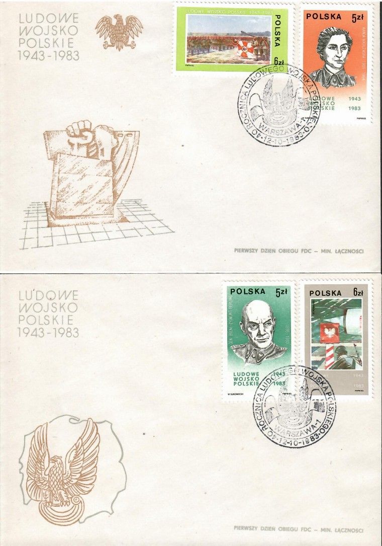 Znaczek Polska 1983 Mi 2883-2886 Fi 2735-2738 FDC