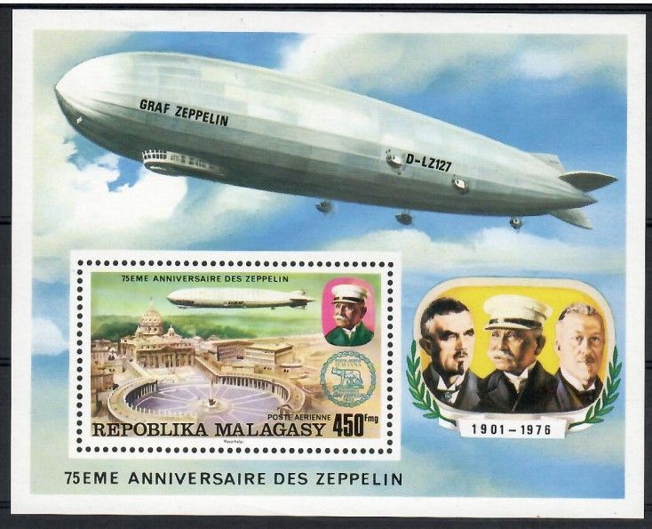 Znaczek Madagaskar 1976 Mi bl 11 Czyste **