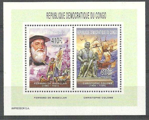 Znaczek Kongo Kinszasa / Zair 2003 Mi ark 1781-1782 Czyste **