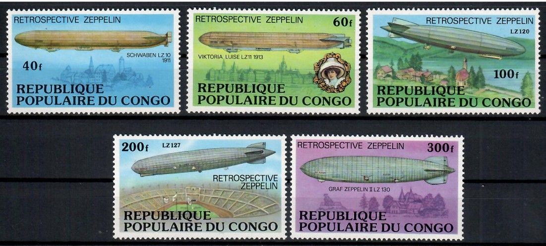 Znaczek Kongo 1977 Mi 577-581 Czyste **