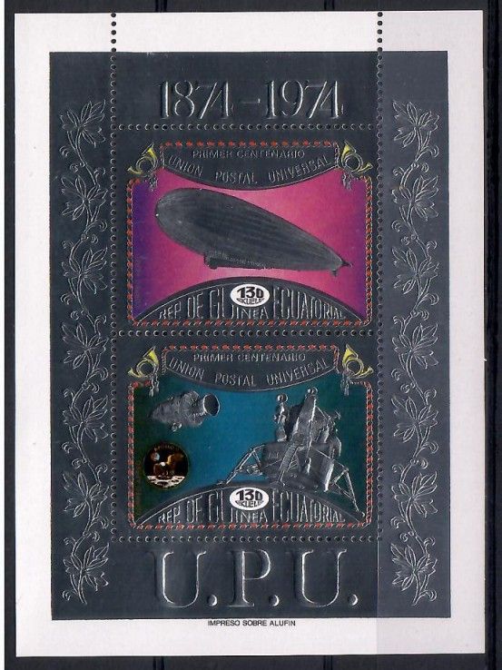 Znaczek Gwinea Równikowa 1974 Mi bl 113 Czyste **