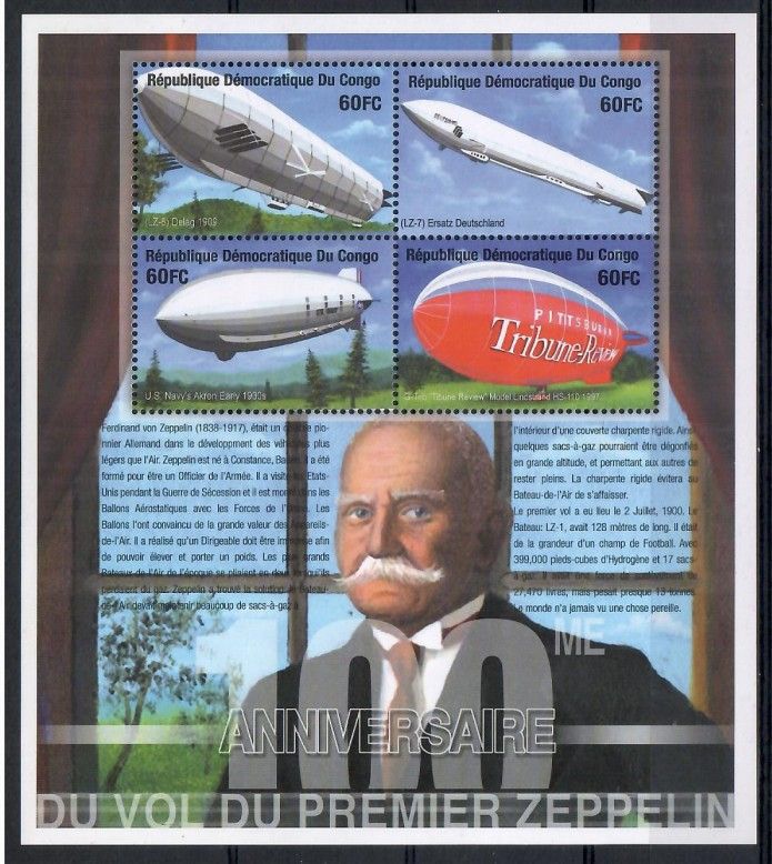 Znaczek Kongo Kinszasa / Zair 2001 Mi ark 1634-1637 Czyste **