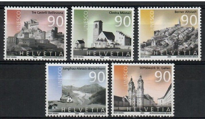 Znaczek Szwajcaria 2003 Mi 1846-1850 Czyste **
