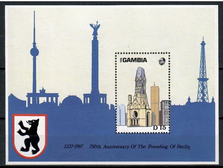 Znaczek Gambia 1988 Mi bl 47 Czyste **