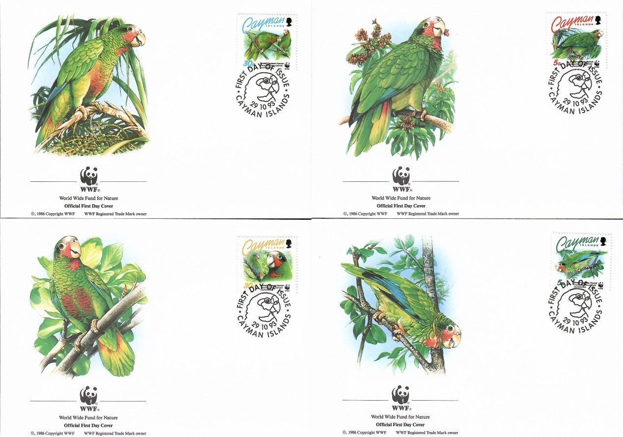 Znaczek Kajmany 1993 Mi 690-693 FDC