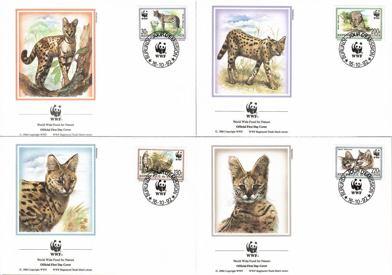Znaczek Burundi 1992 Mi 1758-1761 FDC