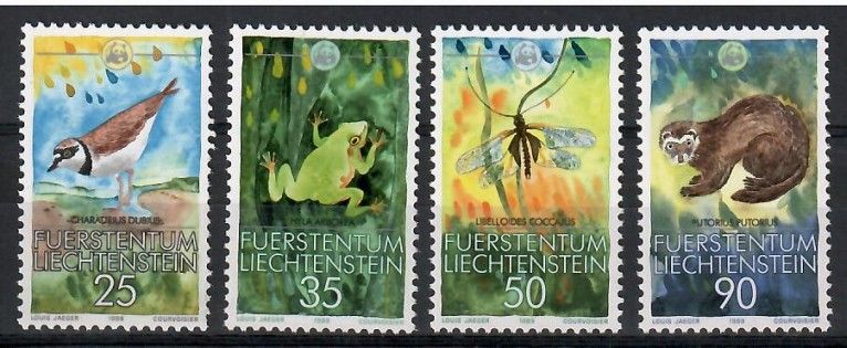 Znaczek Liechtenstein 1989 Mi 967-970 Czyste **