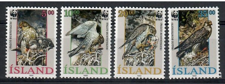 Znaczek Islandia 1992 Mi 776-779 Czyste **