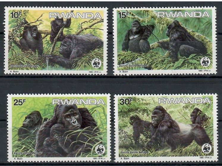 Znaczek Rwanda 1985 Mi 1292-1295 Czyste **