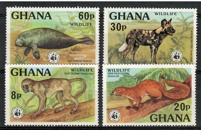 Znaczek Ghana 1977 Mi 702-705 Czyste **