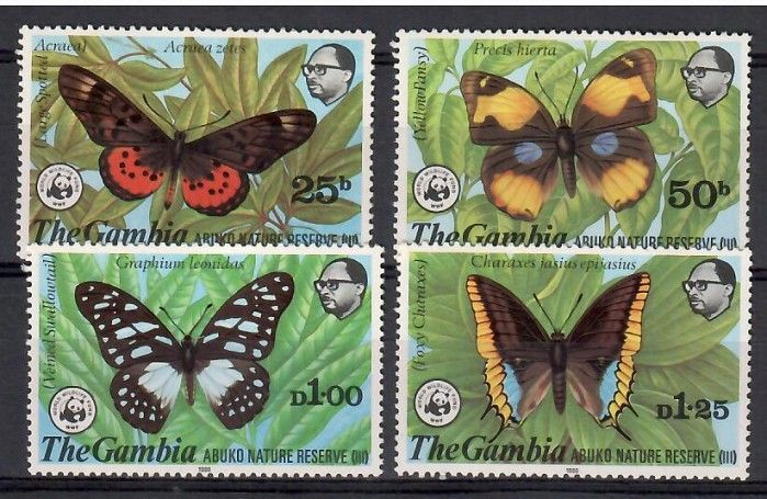 Znaczek Gambia 1980 Mi 402-405 Czyste **