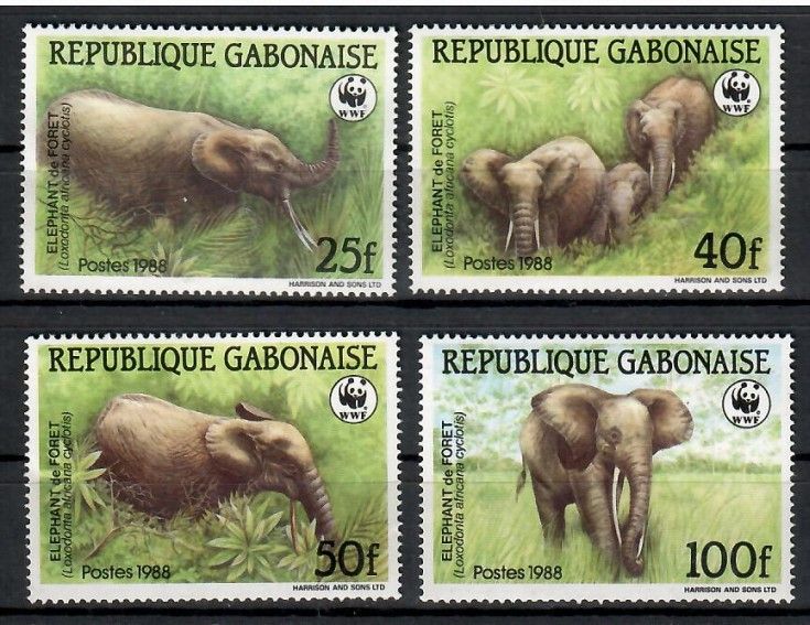 Znaczek Gabon 1988 Mi 1009-1012 Czyste **