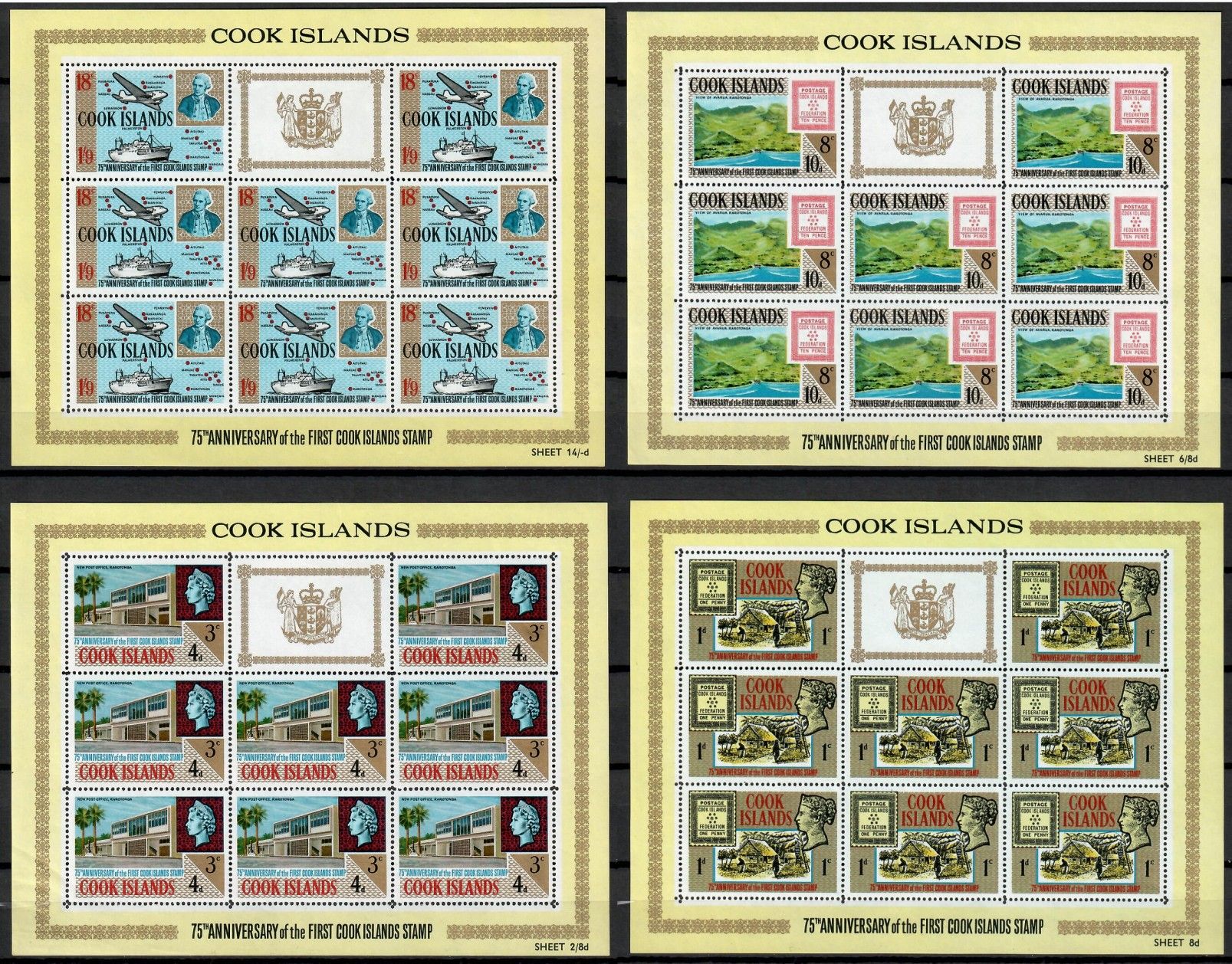 Znaczek Wyspy Cooka 1967 Mi ark 148-151 Czyste **