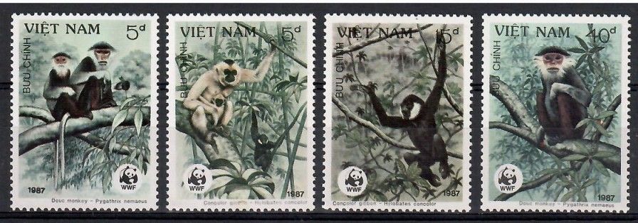 Znaczek Wietnam 1987 Mi 1827-1830 Czyste **