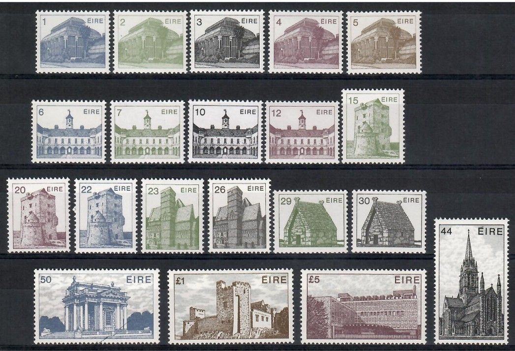 Znaczek Irlandia 1982 Mi 484-503A Czyste **