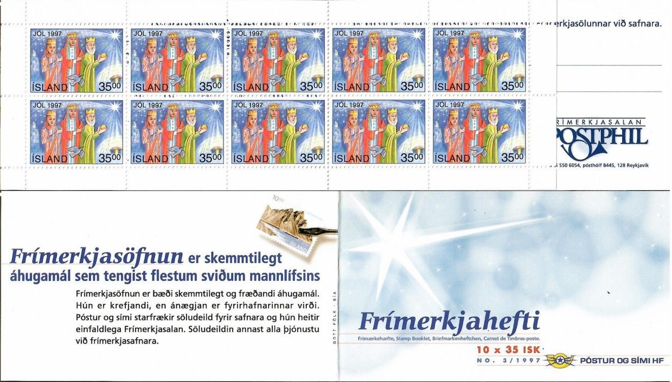 Znaczek Islandia 1997 Mi mh 880 Czyste **