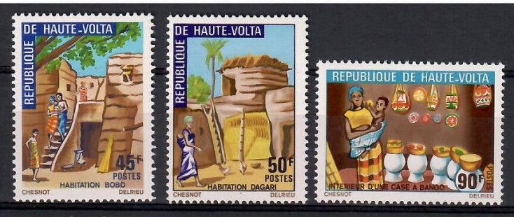 Znaczek Burkina Faso 1972 Mi 371-373 Czyste **