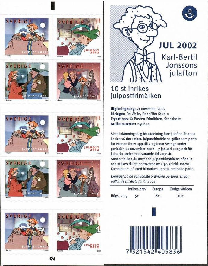 Znaczek Szwecja 2002 Mi mh 2323-2326 Czyste **