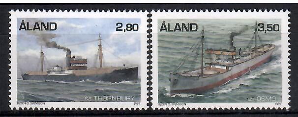 Znaczek Wyspy Alandzkie 1997 Mi 131-132 Czyste **