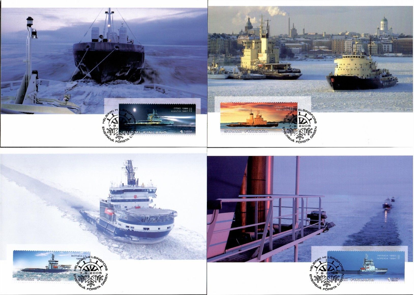 Znaczek Finlandia 2005 Mi 1763-1766 Karta Max