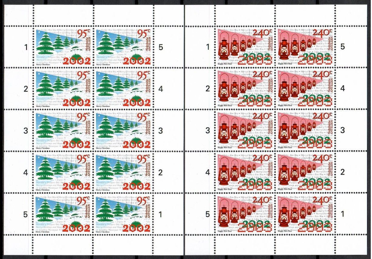 Antyle Holenderskie 2002 Mi ark 1163-1164 Czyste **
