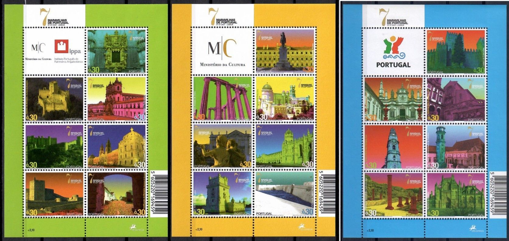 Znaczek Portugalia 2007 Mi ark 3179-3199 Czyste **
