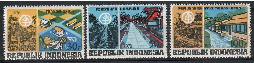 Znaczek Indonezja 1976 Mi 833-835 Czyste **