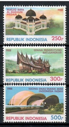 Znaczek Indonezja 1988 Mi 1280-1282 Czyste **