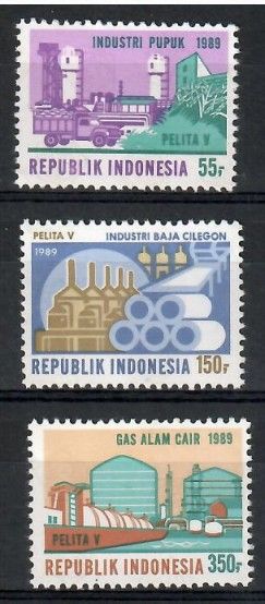 Znaczek Indonezja 1989 Mi 1295-1297 Czyste **
