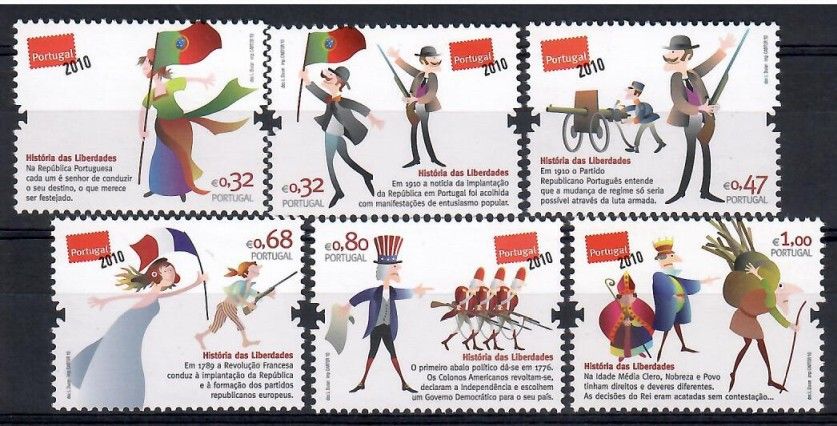 Znaczek Portugalia 2010 Mi 3573-3578 Czyste **