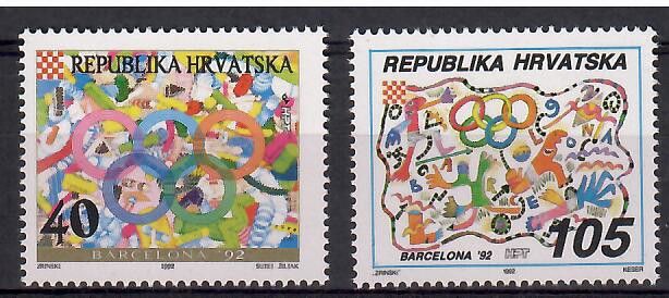 Znaczek Chorwacja 1992 Mi 203-204 Czyste **