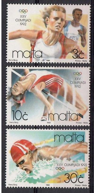 Znaczek Malta 1992 Mi 890-892 Czyste **